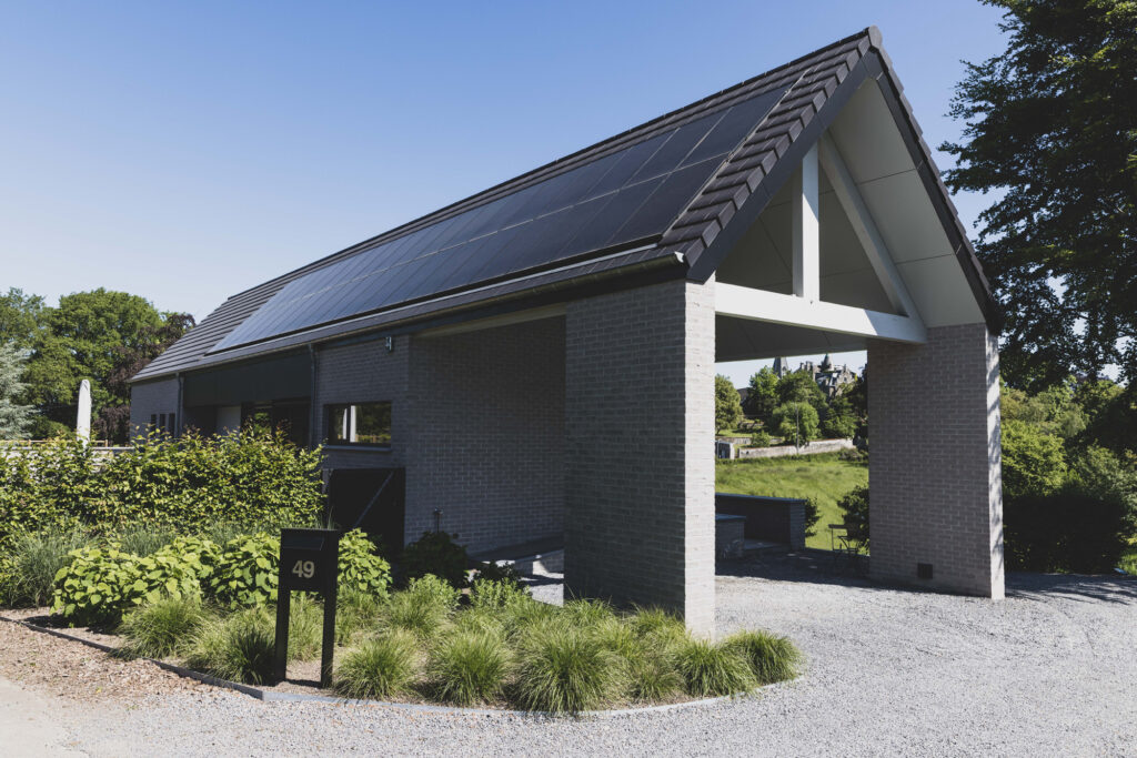 Maison avec une ossature en bois